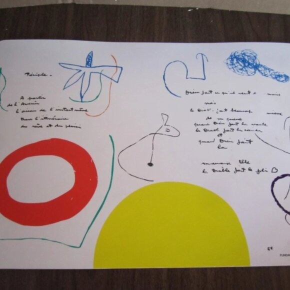 Set of 4 Placemats Barcelona Fundacio Joan Miro 1968 Adondides 1975 - Picture 5 of 5